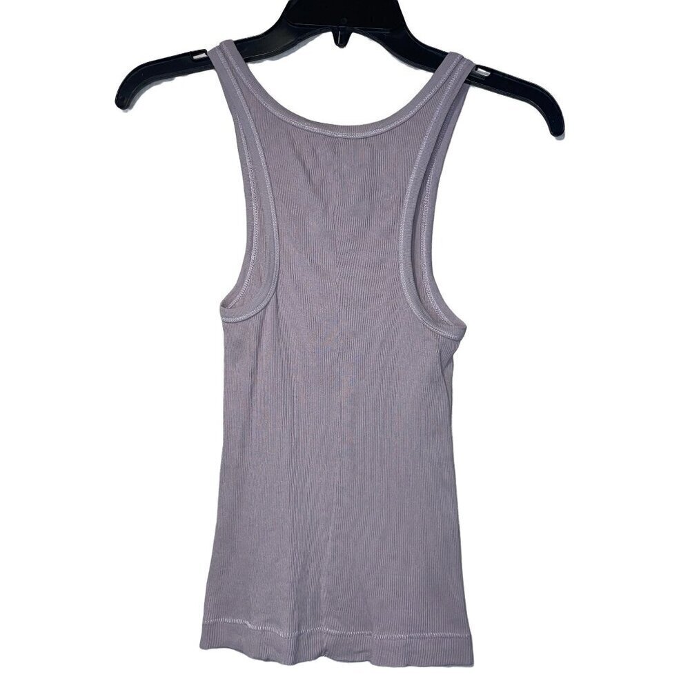 Pam & Gela Skinny Rib Tank in Lavender Small Women's Sleeveless Top - Picture 6 of 8